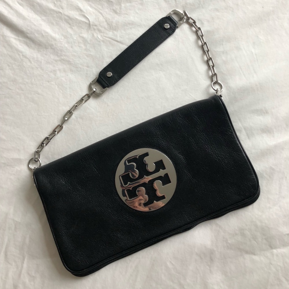 Tory Burch Black/Metal Clutch